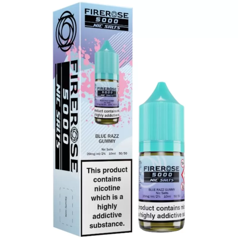 Blue Razz Gummy Nic Salt E-Liquid Firerose 5000 by ELUX (10ml) - 10mg
