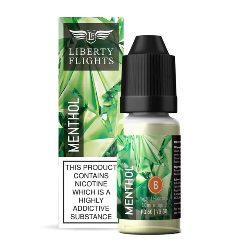 Menthol E-Liquid by Liberty Flights (10ml) - 0mg