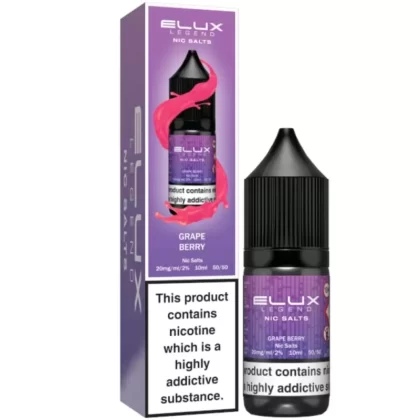 Grape Berry Nic Salt E-Liquid Legend Series by ELUX (10ml) - 10mg
