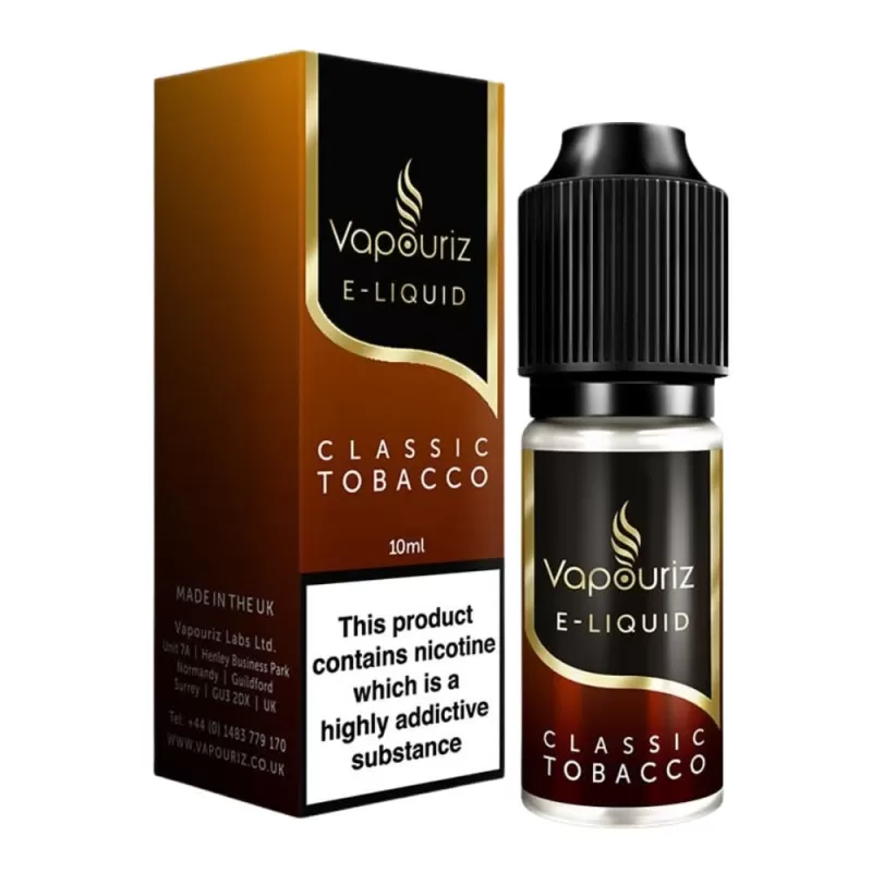 Classic Tobacco E-Liquid by Vapouriz (10ml) - 6mg