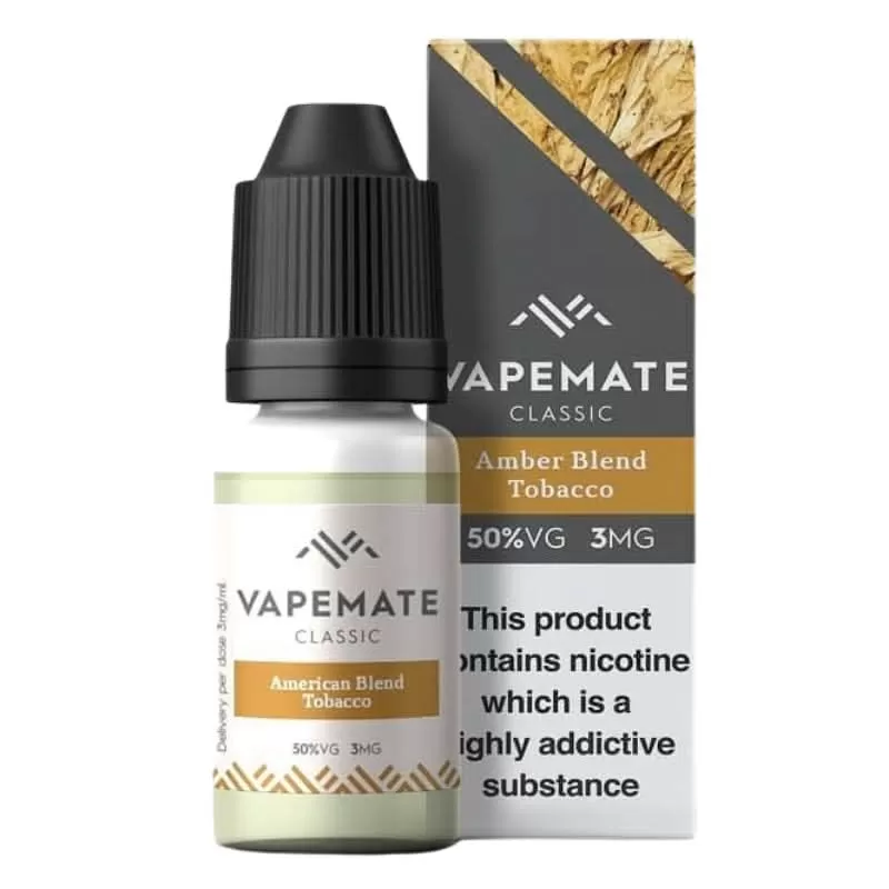 Amber Blend Tobacco E-Liquid by Vapemate (10ml) - 12mg