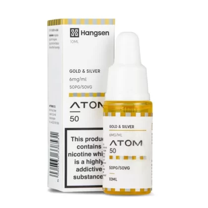 Gold & Silver E-Liquid Atom 50 Series by Hangsen (10ml) - 6mg