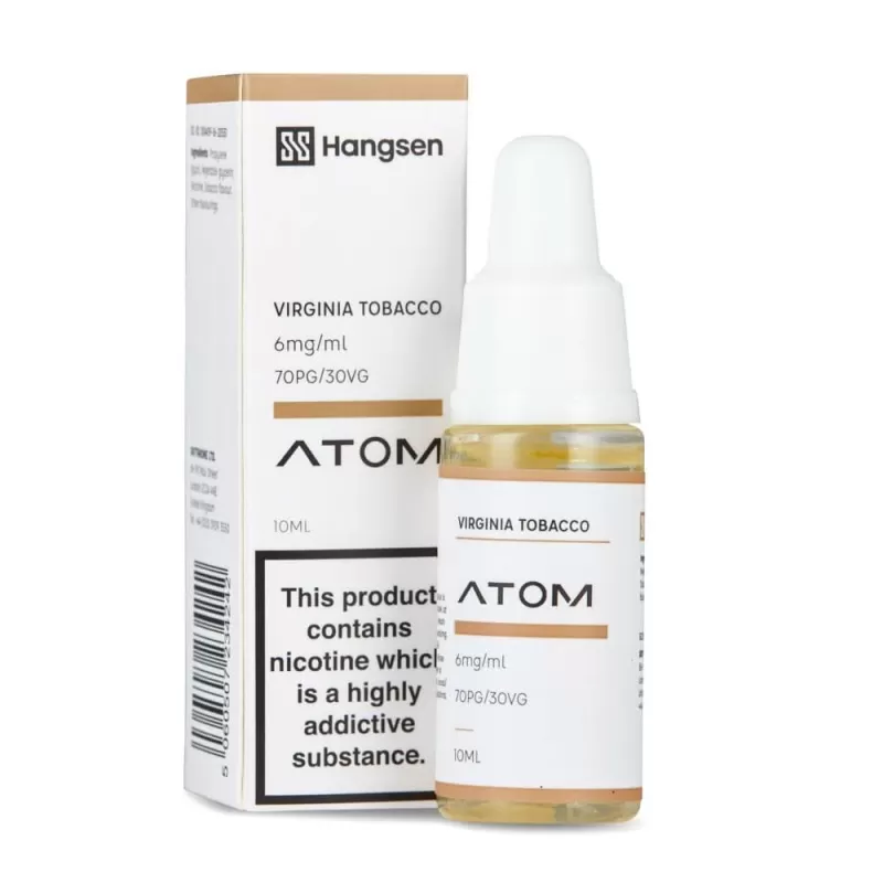Virginia Tobacco E-Liquid Atom Series by Hangsen (10ml) - 0mg