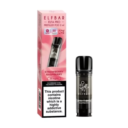 Strawberry Raspberry Prefilled Pods Elfa PRO Series by Elf Bar (2 x 2ml) - 20mg
