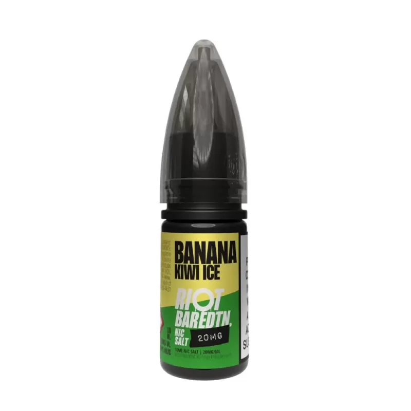 Banana Kiwi Ice Nic Salt E-Liquid Bar Edition by Riot Squad (10ml) - 10mg