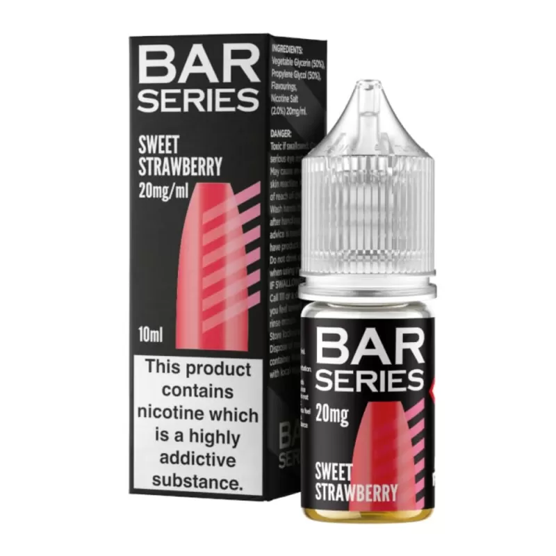 Sweet Strawberry Nic Salt E-Liquid by Bar Series (10ml) - 10mg
