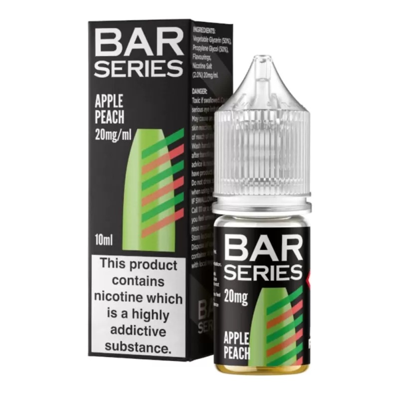 Apple Peach Nic Salt E-Liquid by Bar Series (10ml) - 20mg