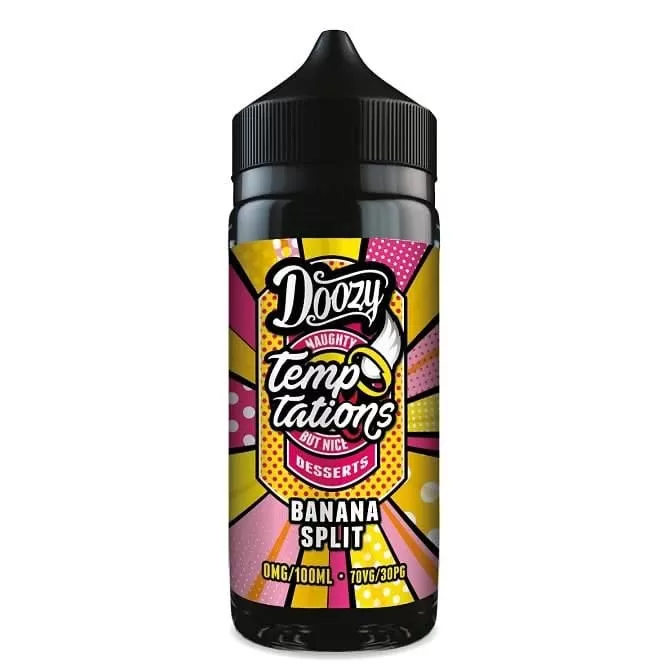 Banana Split Shortfill E-Liquid Temptations Series by Doozy Vape Co (50ml) - 0mg