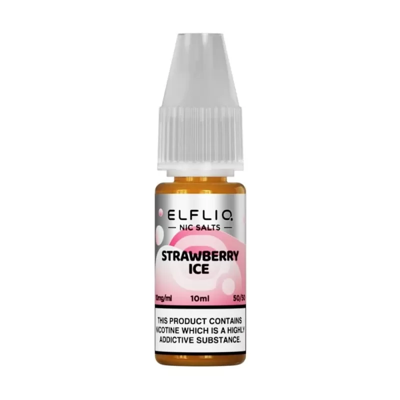 Strawberry Ice Nic Salt E-Liquid by Elf Bar Elfliq (10ml) - 20mg - Image 2