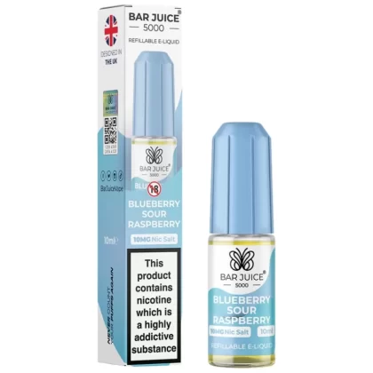 Blueberry Sour Raspberry Nic Salt E-Liquid by Bar Juice 5000 (10ml) - 10mg