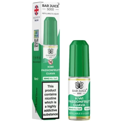 Kiwi Passionfruit Guava Nic Salt E-Liquid by Bar Juice 5000 (10ml) - 20mg
