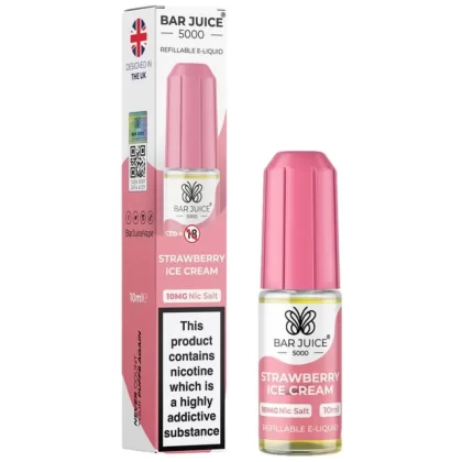 Strawberry Ice Cream Nic Salt E-Liquid by Bar Juice 5000 (10ml) - 10mg