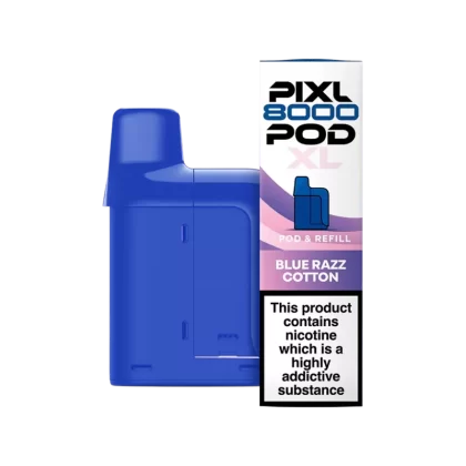 Blue Razz Cotton Pixl 8000 Refill Pack - 20mg