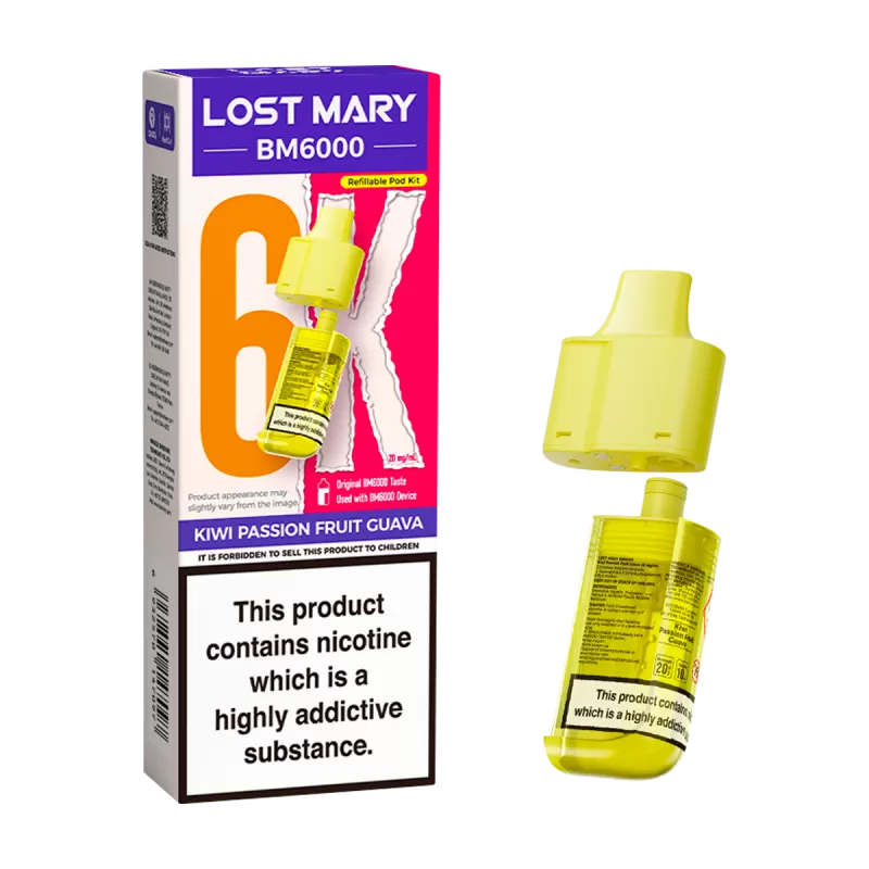 Kiwi Passion Fruit Guava Lost Mary BM6000 Refill Pack - 20mg