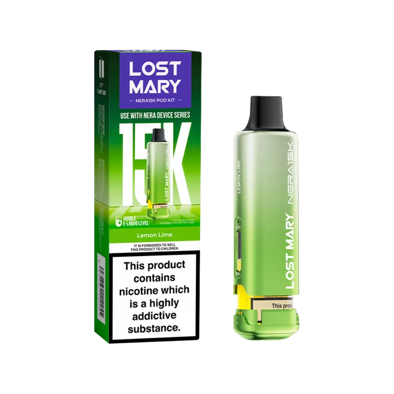 Lemon Lime Lost Mary NERA15K Refill Pack - 20mg