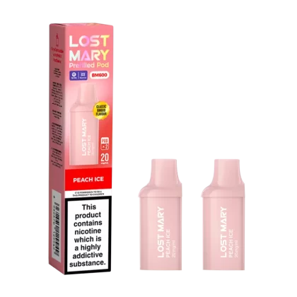 Peach Ice Lost Mary BM600 Pods - 20mg