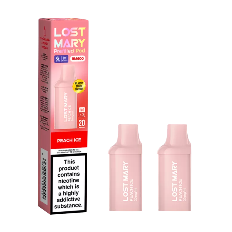 Peach Ice Lost Mary BM600 Pods - 20mg