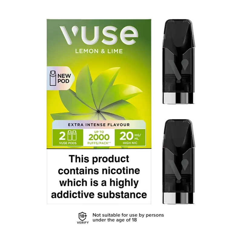 Lemon & Lime Vuse Pro Pods - 20mg