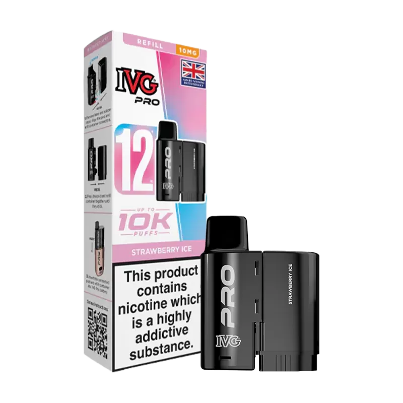 Strawberry Ice IVG Pro 12 Refill Pack - 20mg - Image 2