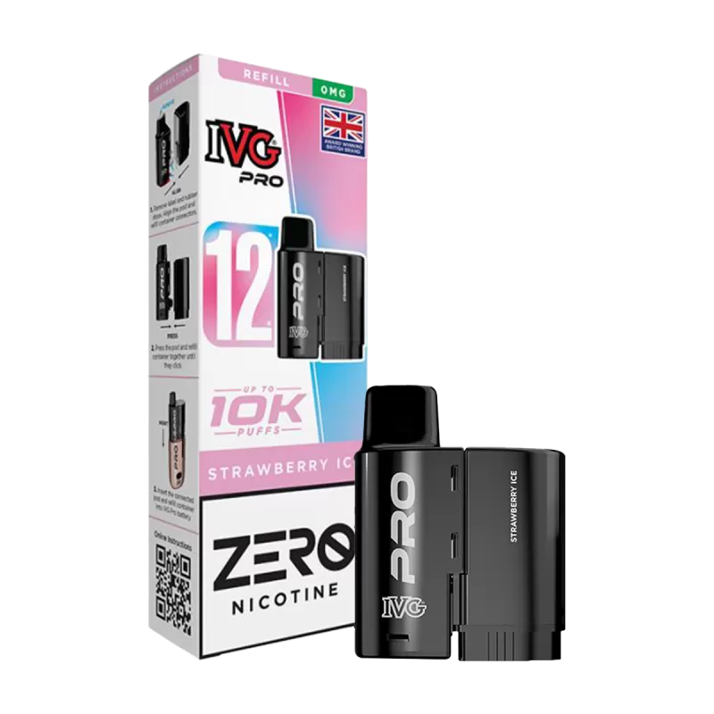 Strawberry Ice IVG Pro 12 Refill Pack - 20mg - Image 3