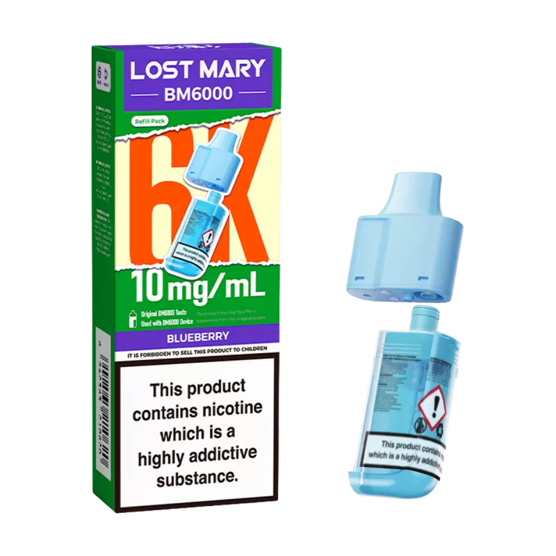 Blueberry Lost Mary BM6000 Refill Pack - 10mg - Image 2