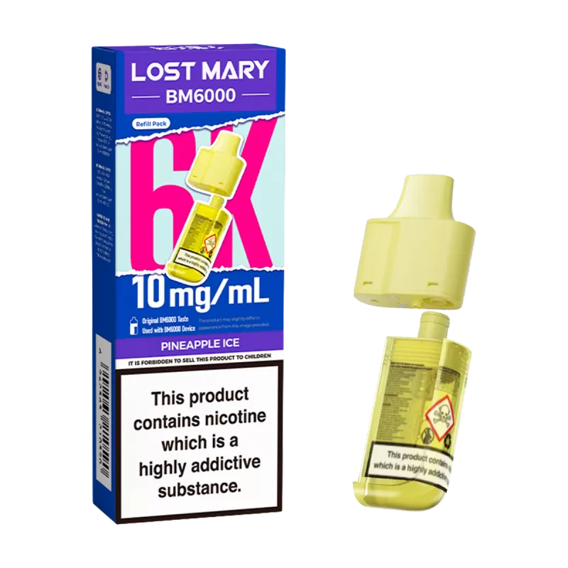 Pineapple Ice Lost Mary BM6000 Refill Pack - 20mg - Image 2