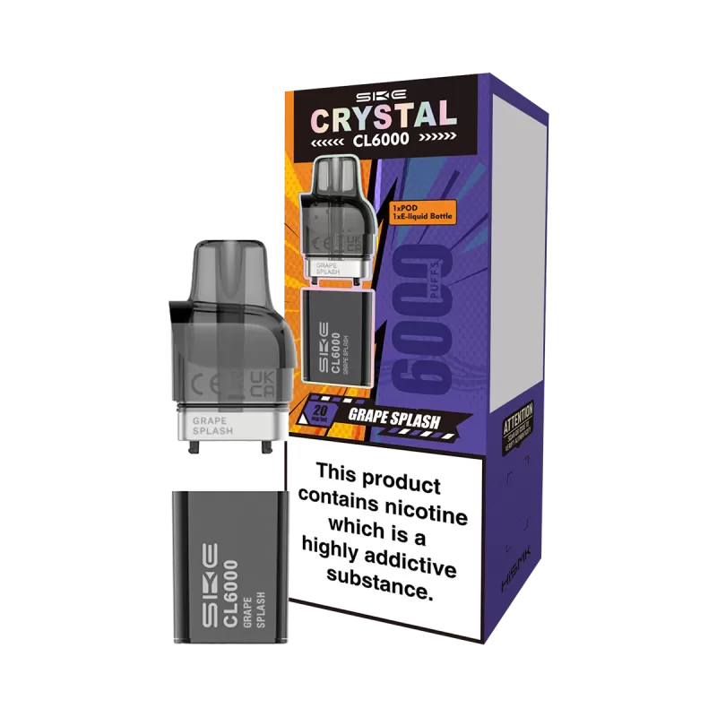 Grape Splash SKE Crystal CL6000 Pods - 20mg