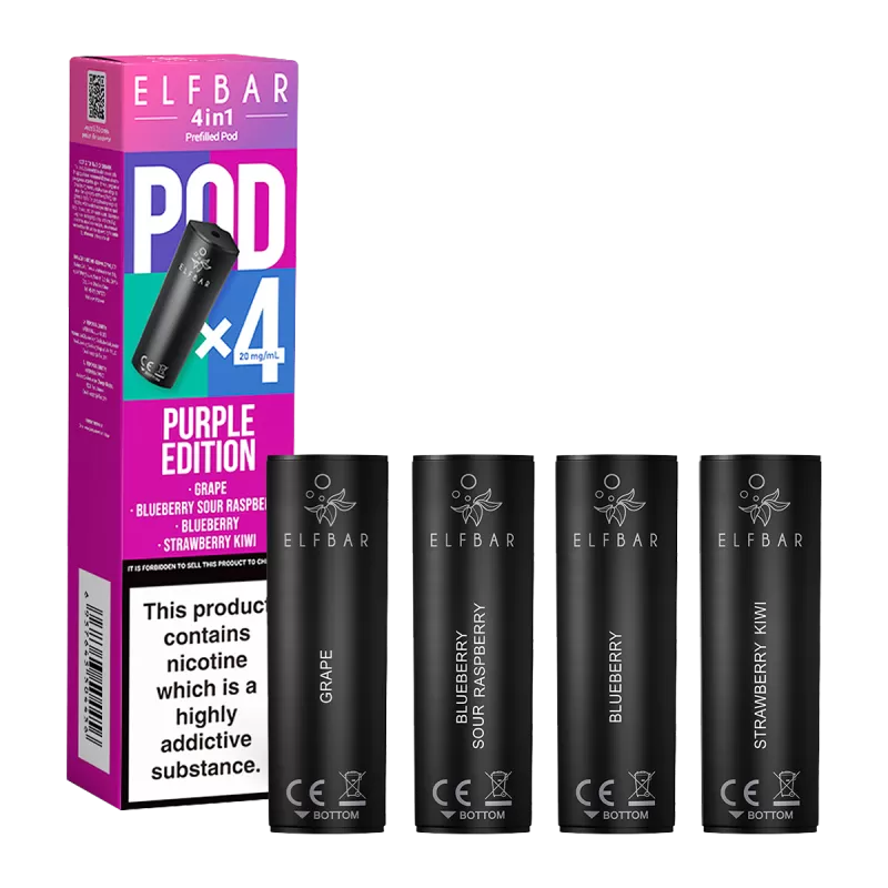 Purple Edition Elfbar 4in1 Pods - 20mg