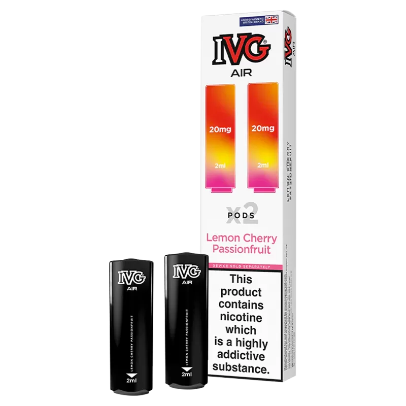 Lemon Cherry Passionfruit IVG Air Replacement Pods - 20mg
