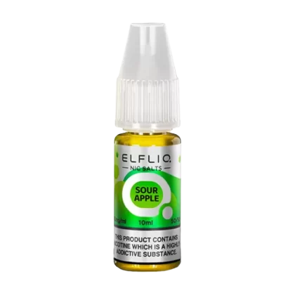 Sour Apple Elfliq Nic Salt by Elfbar - 10ml - 10mg