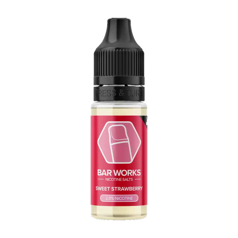 Sweet Strawberry Nic Salt by Bar Works - 10ml - 10mg - Image 3