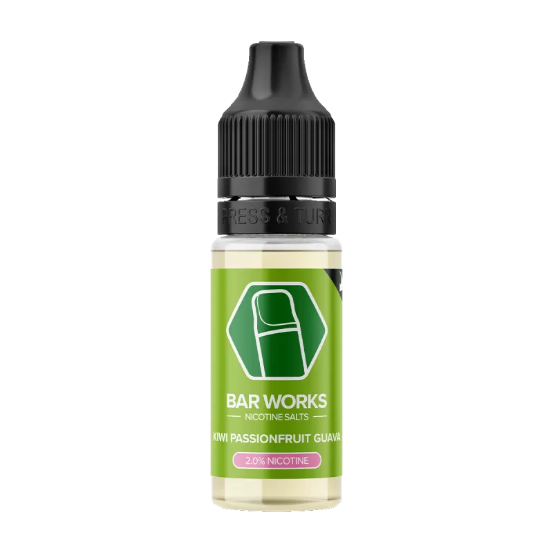 Kiwi Passionfruit Guava Nic Salt by Bar Works - 10ml - 10mg - Image 2