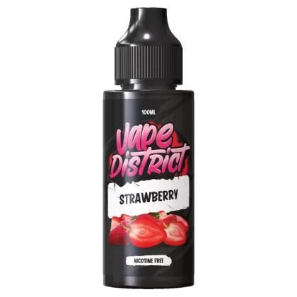 Strawberry by Vape District 100ml - NIC SALT SHOTS (+£1.99)