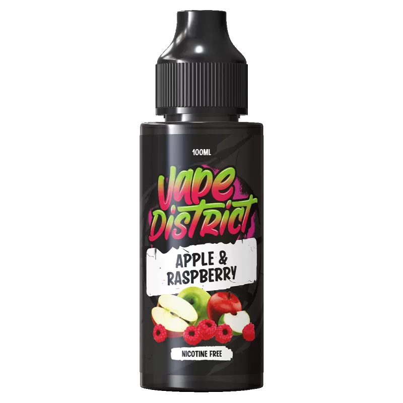 Apple & Raspberry by Vape District 100ml - NIC SALT SHOTS (+£1.99)