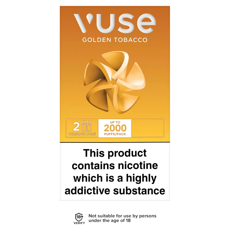 Vuse ePod vPro Golden Tobacco Pods - 12mg