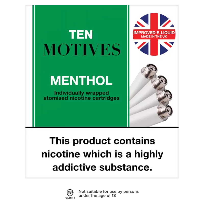 10 Motives Menthol Refills - 11mg / 40 Refills (Save 25%)