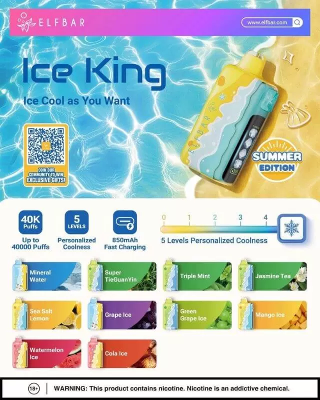 ELFBAR ICE KING 45,000 Puffs - Lemon Tea - Image 3