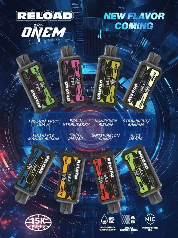 ONEM RELOAD Cartridge - Compatible with Vapetape Offgrid Battery - Pineapple Mango Melon - Image 2