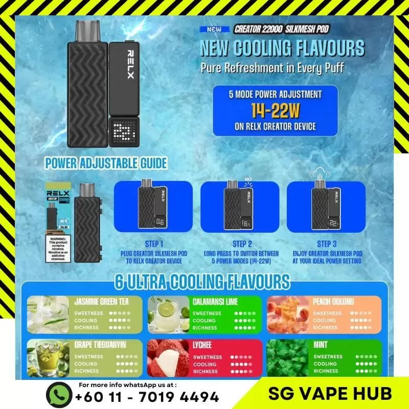 RELX CREATOR 22,000 Puffs - Cartridge / Lemon Cola - Image 3