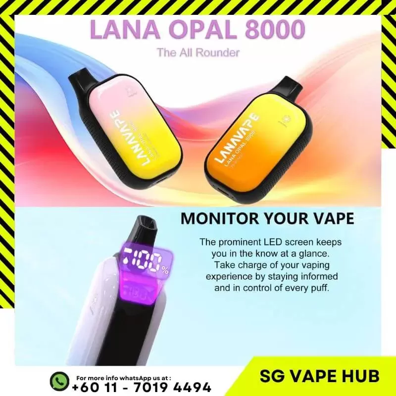 LANA OPAL 8000 Puffs - Peach Oolong - Image 3