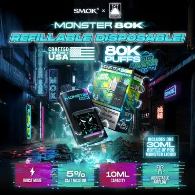 Monster 80K Refillable Disposable - lime cola ice