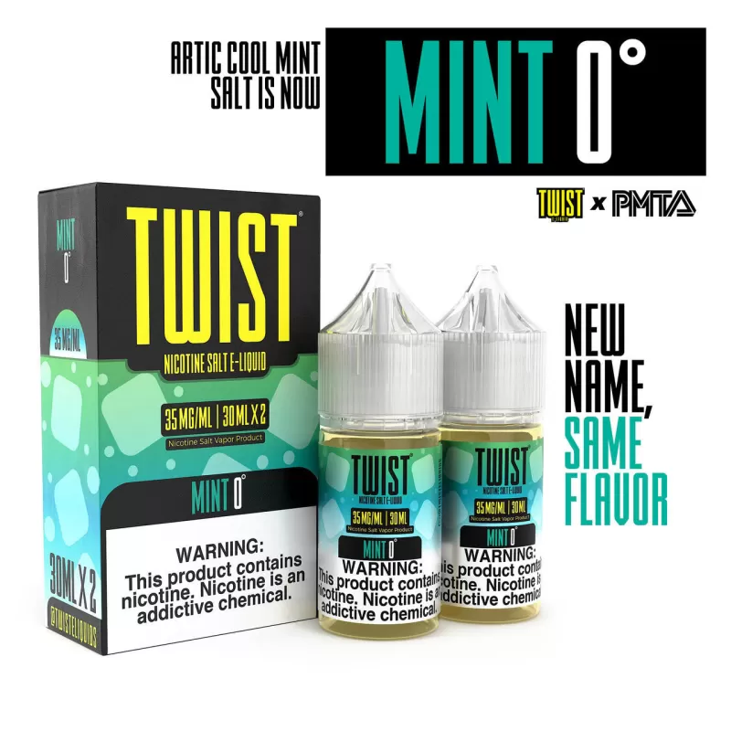 TWIST Salt Nic Premium E-Liquid 30ml 2pk - Mint 0° / 50mg