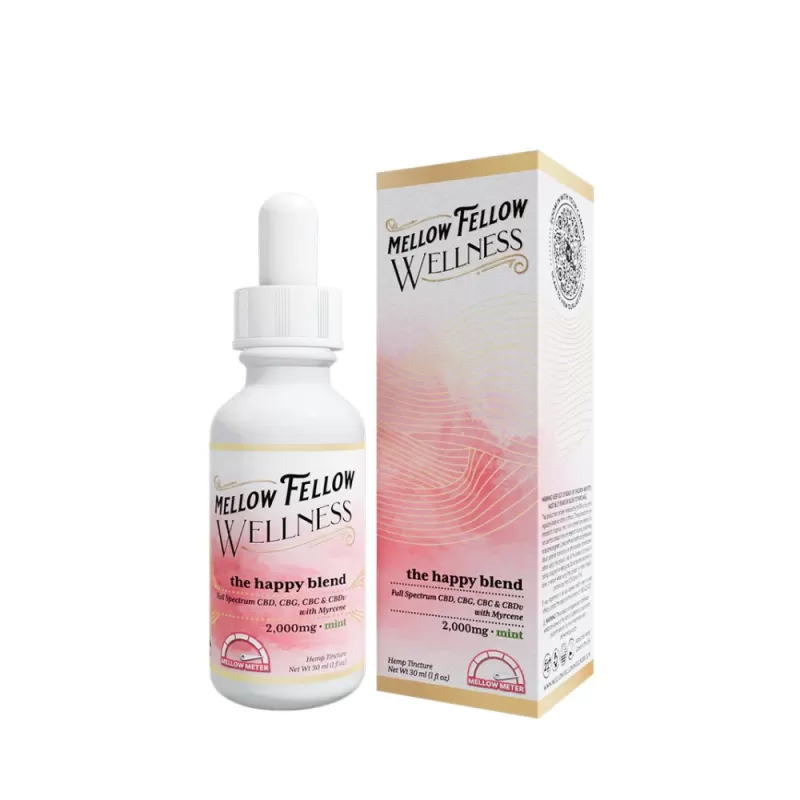 Mellow Fellow Wellness Tincture – Happy Blend 2000mg