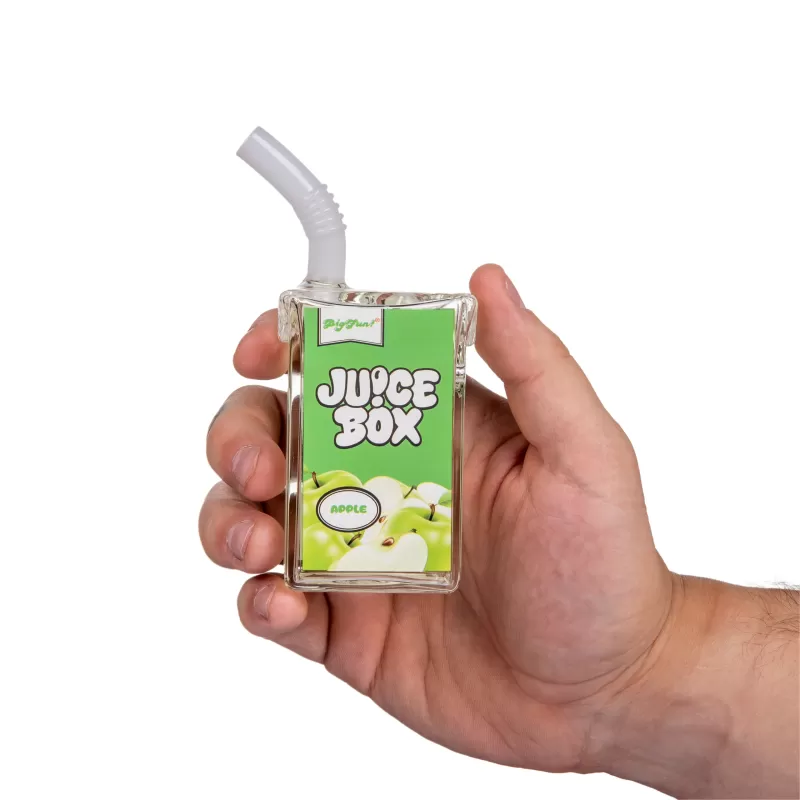 BigFun Juice Box Bubbler – Nostalgic Glass Water Pipe with Slit Perc (5″) - Image 2