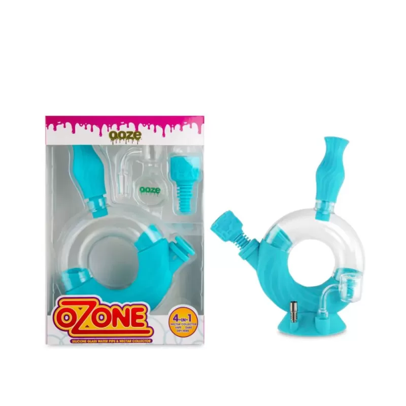 Ooze Ozone Silicone Water Pipe & Dab Straw – 4-in-1 Portable Dab Rig - Image 2