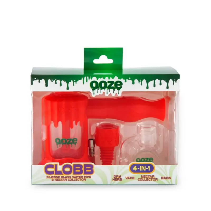Ooze Clobb Silicone Water Pipe & Dab Straw – 4-in-1 Hybrid Bong Rig - Image 2