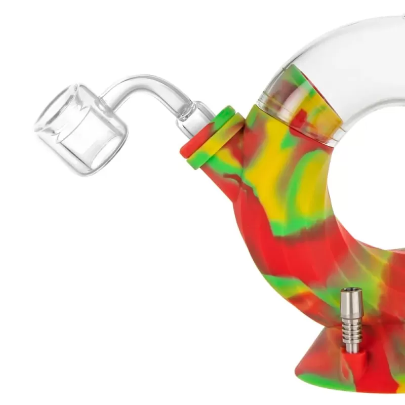 Ooze Ozone Silicone Water Pipe & Dab Straw – 4-in-1 Portable Dab Rig - Image 3