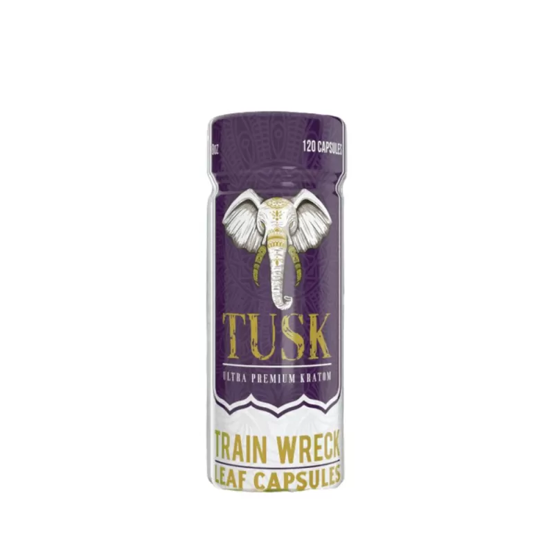 Tusk Trainwreck Kratom Capsules – Full-Spectrum Blend (30ct · 120ct · 275ct) - Image 3