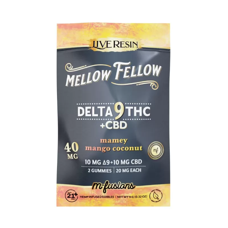 Mellow Fellow Live Resin M-Fusions 2pc D9 Edibles – 40mg - Image 3