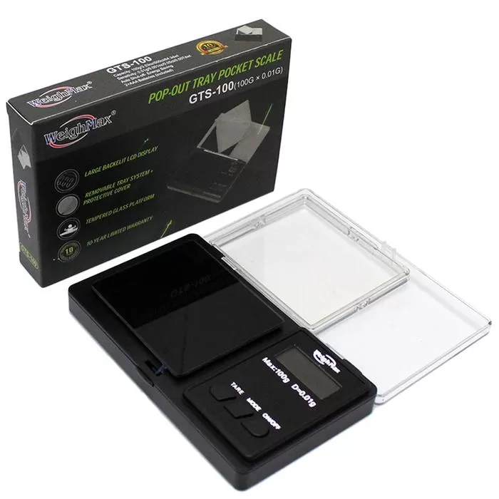 WeighMax GTS-100 Pocket Digital Scale – 100g x 0.01g Precision